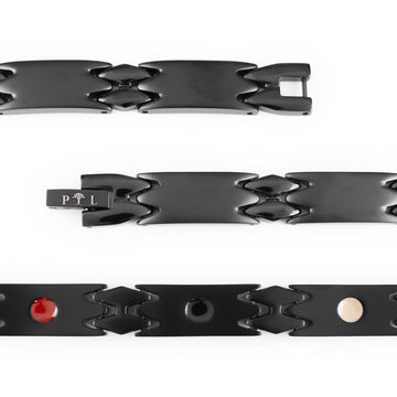 Millennial - Negative Ion Bracelet, Polished Black Stainless Steel